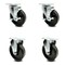 Service Caster 5 Inch Phenolic Swivel Top Plate Caster Set with 2 Brakes 2 Rigid SCC-20S514-PHR-TLB-2-R-2 - alternate 1